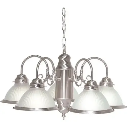 Nuvo 5-Light Indoor Chandelier (B. Nickel) Nuvo 5-Light Indoor Chandelier (B. Nickel)