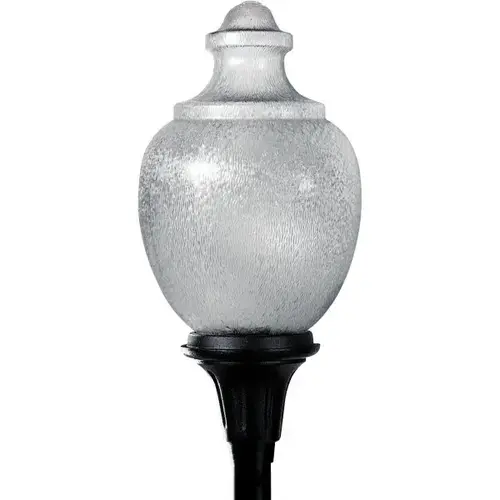 35.75 In. Acorn Surface Lighting Post Cap W/ Poly Diffuser (Black)