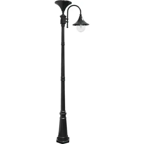 Everest Solar Lamp In Black With Pole