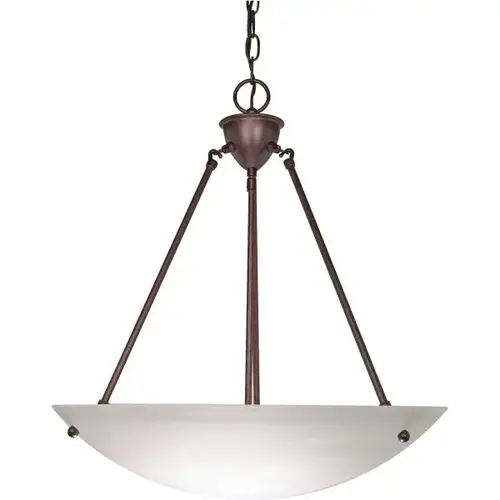 Nuvo Old Bronze Three-Light 23 Pendant With Alabaster Glass Bowl Nuvo Old Bronze Three-Light 23 Pendant With Alabaster Glass Bowl