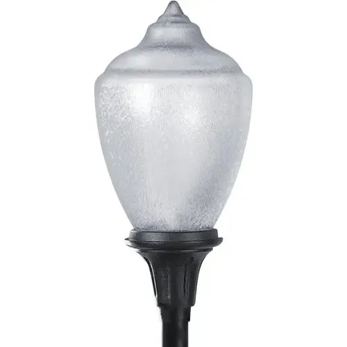 40w Acorn Surface Lighting Post Cap W/ Clear Poly Lens (Black) 40w Acorn Surface Lighting Post Cap W/ Clear Poly Lens (Black)