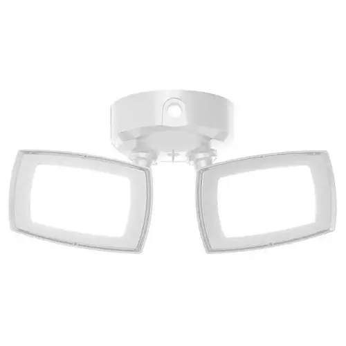 30w Led Twin Head White Outdoor Dusk To Dawn Flood Light 3000 Lumens 4000k