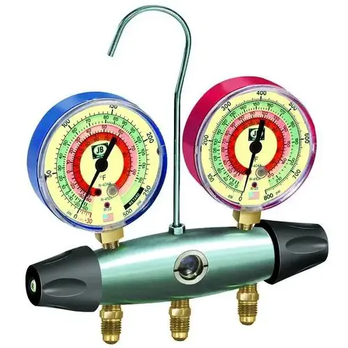 Zeppelin 2-Valve Charging Manifold For R-22, R-404a, And R-410a