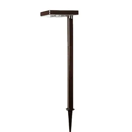 Contemporary Square Solar Led Pathway Light, Bronze