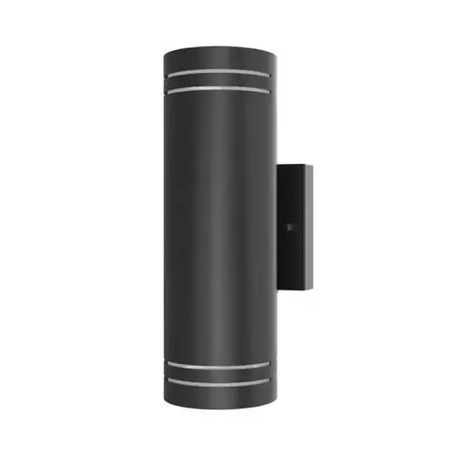 12" LED Outdoor Up/Down Wall Sconce, CCT Selectable, Black