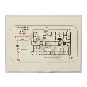 LumAware EG-EVAC-HOLDER-ACR 8"x12" Photo-Luminescent Evacuation Map Holder