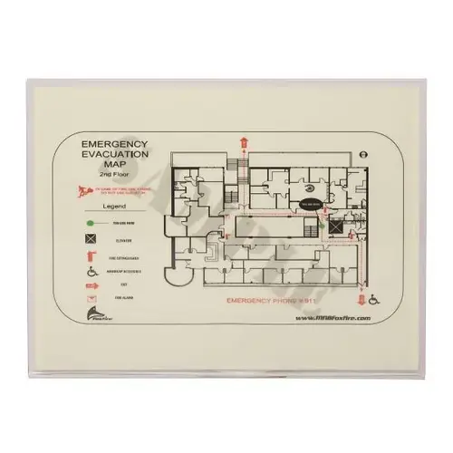 8"x12" Photo-Luminescent Evacuation Map Holder 8"x12" Photo-Luminescent Evacuation Map Holder
