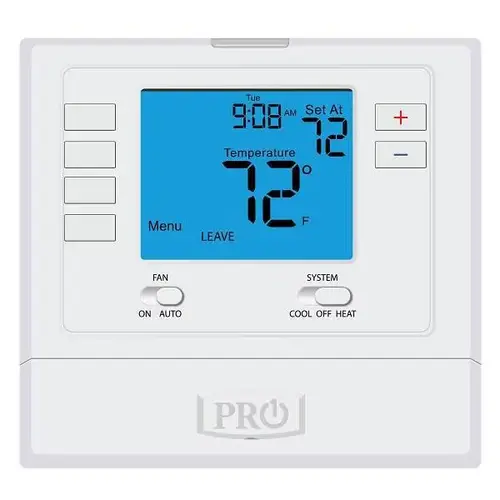 Digital Thermostat, Programmable, Multi-Stage Gas, 2 Heat, 2 Cool