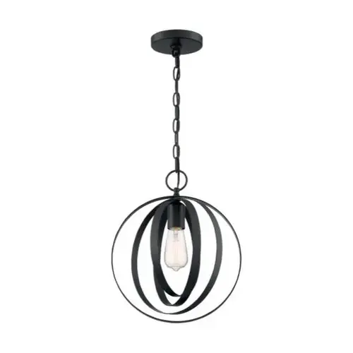 Pendleton 1-Light Pendant Fixture, Matte Black Finish Pendleton 1-Light Pendant Fixture, Matte Black Finish