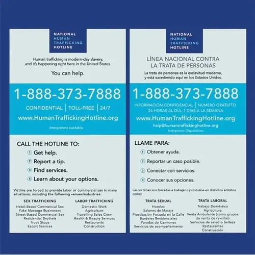 Human Trafficking Lobby White Styrene