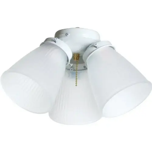Led Three-Light Ceiling Fan Light Kit Tulip White Led Three-Light Ceiling Fan Light Kit Tulip White