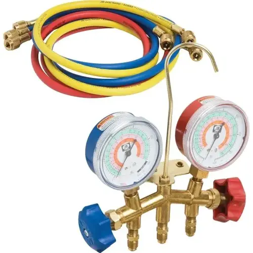 R-22 And R-410a Refrigeration Charging Manifold, Brass