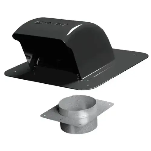 Roofneck And Dryerjack Roof Venting System (Black)