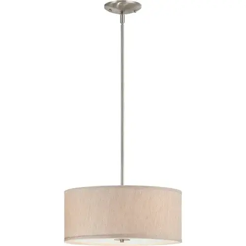 Three-Light Pendant Fixture, 60w, Frosted Glass Bottom Diffuser