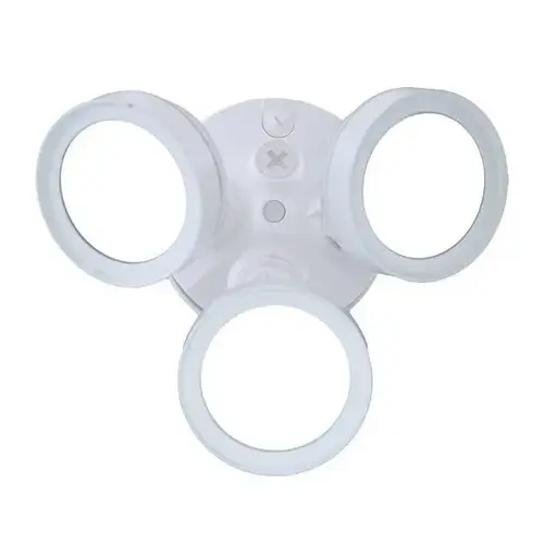 Halo TGS3S403FRRW - Luce di sicurezza a LED, 3000, 2500, 2000 lumen, 3 teste rotonde, colore: Bianco