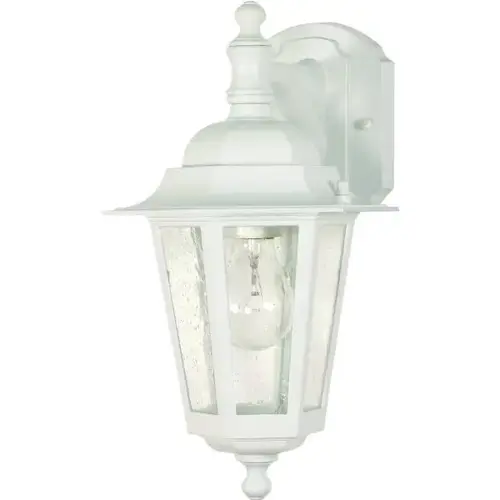 Nuvo Cornerstone 7 X 13 In. 1-Light Outdoor Lantern (White) Nuvo Cornerstone 7 X 13 In. 1-Light Outdoor Lantern (White)