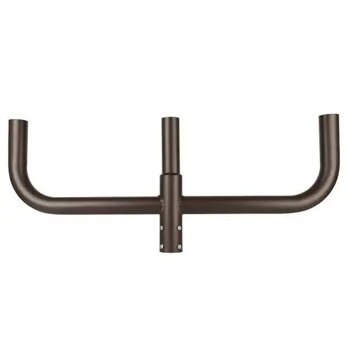 44 In. 180d Triple Bullhorn Mnt Bracket Tenon Adapter Round OD Pole Lights
