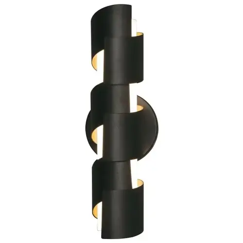 Louie 14 In. LED Wall Sconce Black 120v, 3000k