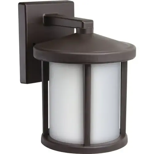 1 Light Outdoor Wall Cylinder Fixture W/ Frosted Lens (Bronze) 1 Light Outdoor Wall Cylinder Fixture W/ Frosted Lens (Bronze)