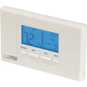 LUX P621U-010 24 Volt Programmable Heat/Cool Thermostat, 5-3/8w X 3-3/8"H