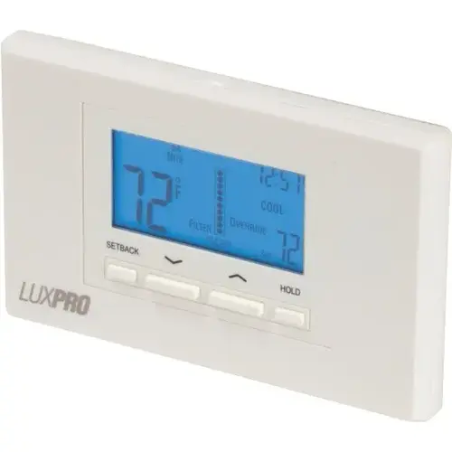 24 Volt Programmable Heat/Cool Thermostat, 5-3/8w X 3-3/8"H 24 Volt Programmable Heat/Cool Thermostat, 5-3/8w X 3-3/8"H