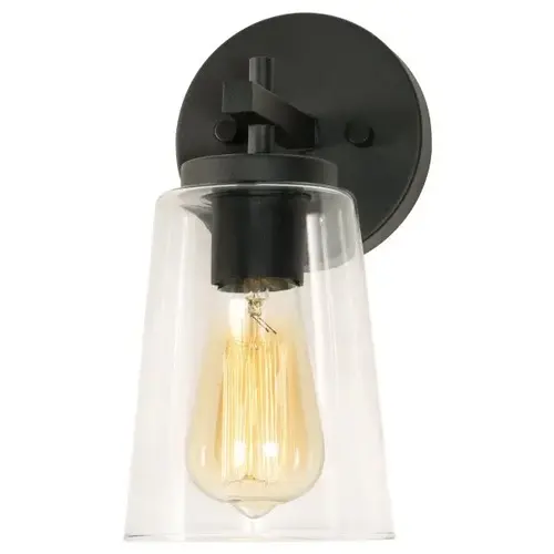 Joanna 11 In. Medium Base Wall Sconce Textured Black 120v Joanna 11 In. Medium Base Wall Sconce Textured Black 120v