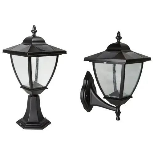Black Aluminum Elegante Solar Lamp