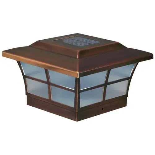 6 X 6 Inch Copper Plated Prestige Solar Post Cap