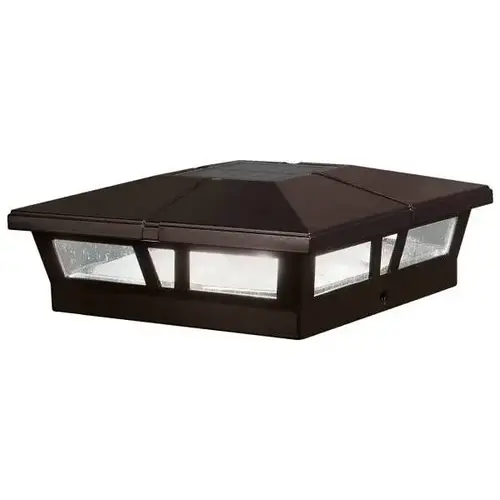 6 X 6 Inch Brown Aluminum Cambridge Solar Post Cap