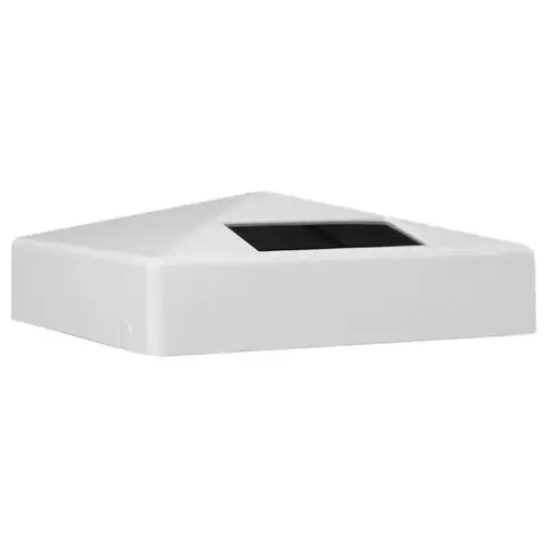 5 X 5 Inch White Pvc Pyramid Solar Post Cap