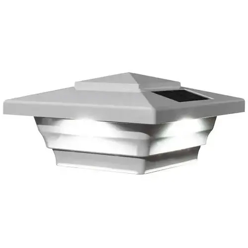 4 X 4 Inch White Pvc Windsor Solar Post Cap 4 X 4 Inch White Pvc Windsor Solar Post Cap