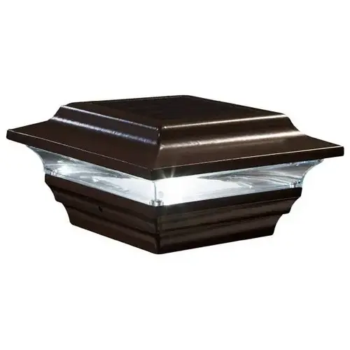 4 X 4 Inch Bronze Aluminum Imperial Solar Post Cap 4 X 4 Inch Bronze Aluminum Imperial Solar Post Cap