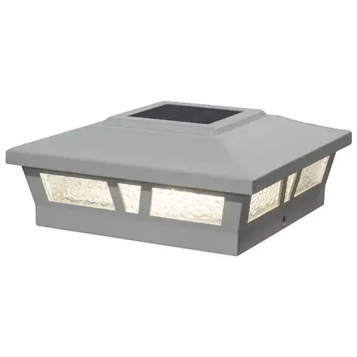 6 X 6 Inch White Aluminum Oxford Solar Post Cap