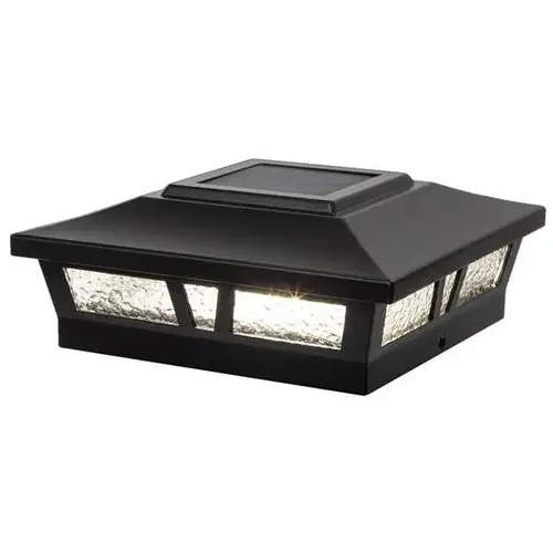 6 X 6 Inch Black Aluminum Oxford Solar Post Cap 6 X 6 Inch Black Aluminum Oxford Solar Post Cap