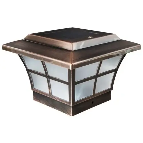 4 X 4 Inch Copper Plated Prestige Solar Post Cap
