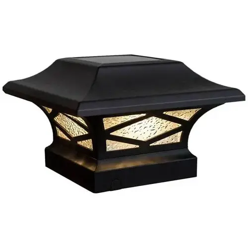 Kingsbridge Black Dual Lighted Solar Post Cap Kingsbridge Black Dual Lighted Solar Post Cap