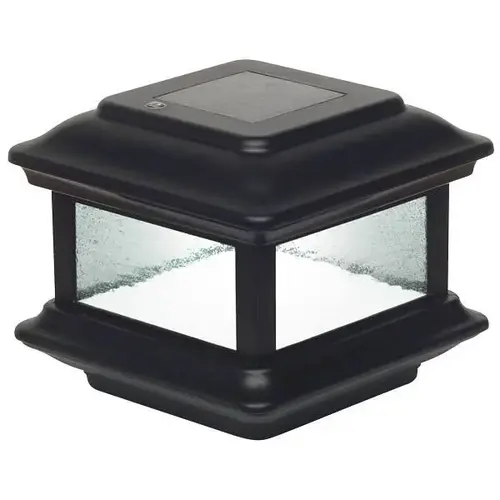 4 X 4 Inch Black Aluminum Colonial Solar Post Cap