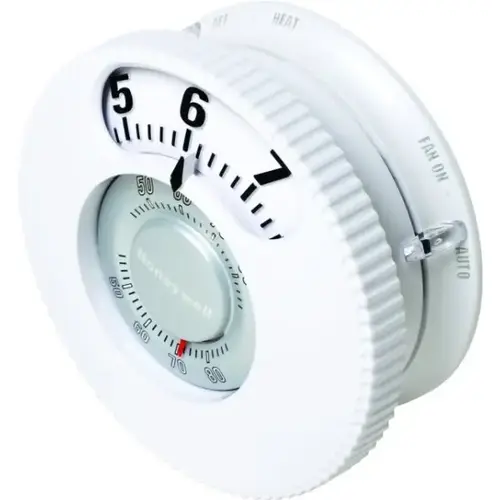 Premier White 24v Mercury Free Heating/Cooling Round Thermostat " Easy To See " Premier White 24v Mercury Free Heating/Cooling Round Thermostat " Easy To See "