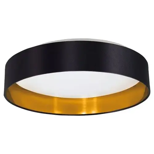 Maserlo 15.95" Black/Gold LED Semi-Flush Mount