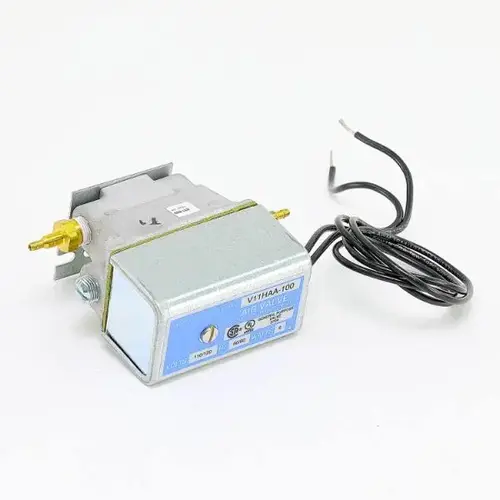 110/120vac 3 Way Solenoid Air Valve With 1/4" Barb Connection 110/120vac 3 Way Solenoid Air Valve With 1/4" Barb Connection