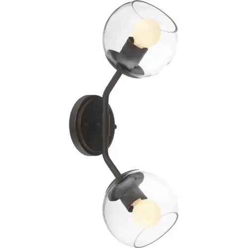 Meridian 7 In. 2-Light Incandescent Wall Sconce Meridian 7 In. 2-Light Incandescent Wall Sconce