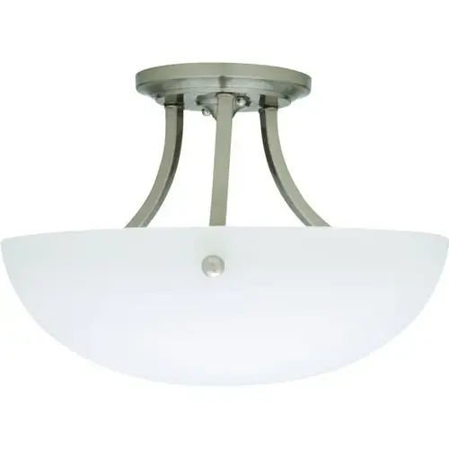 15 In. Semi-Flush Mount Ceiling Light Satin Nickel 15 In. Semi-Flush Mount Ceiling Light Satin Nickel