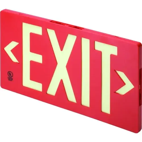Red Photo Luminescent Exit Sign Red Photo Luminescent Exit Sign