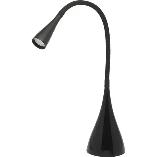 Gooseneck Led Desk Lamp, 3 Watt, Black Finish