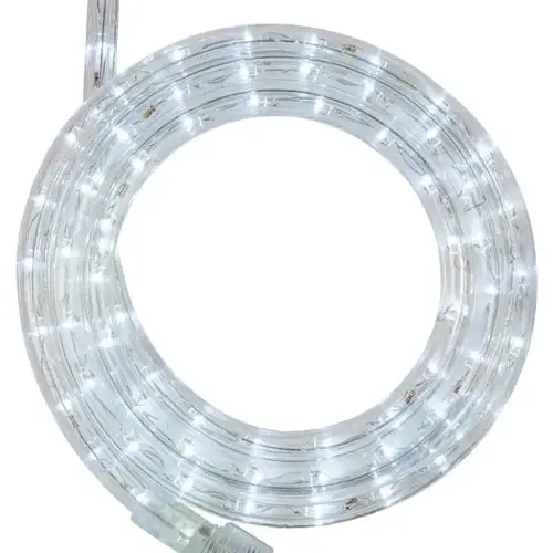 LED Rope Light, 2 Wire 1/2", 120 Volt, Cool White, 18 ft LED Rope Light, 2 Wire 1/2", 120 Volt, Cool White, 18 ft