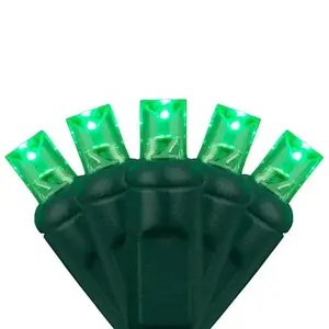 Wintergreen Lighting 82929 Softtwinkle 70 LED Christmas Lights, Green Wire, Green
