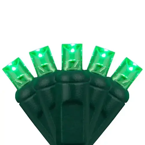 Softtwinkle 70 LED Christmas Lights, Green Wire, Green