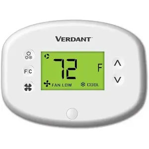 Verdant VX-TR-KT-W Vx2 Wired Ems Thermostat Kit,built-In Occupancy Detection In White
