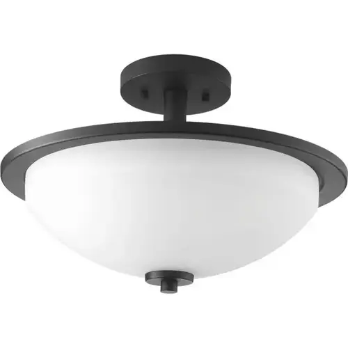 Replay Black Two-Light Semi-Flush Pendant Replay Black Two-Light Semi-Flush Pendant