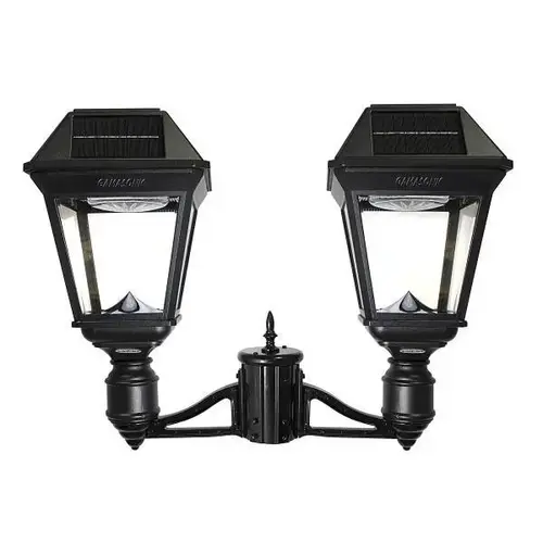 Imperial Iii Solar Lamp Post - Double Lamp - Black Imperial Iii Solar Lamp Post - Double Lamp - Black